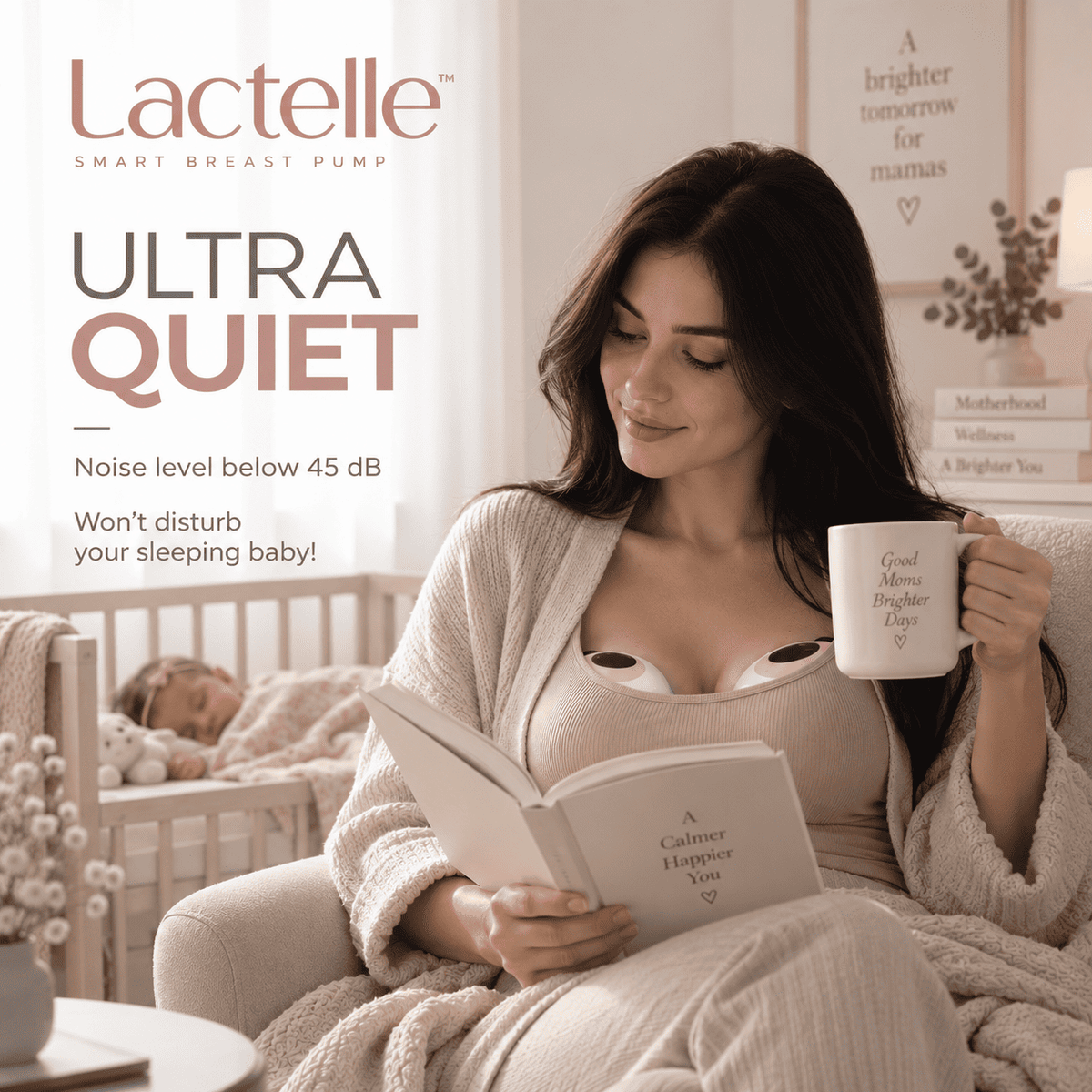 Lactelle Wearable Breast Pump – Hands-Free, 4 Modes, Rechargeable