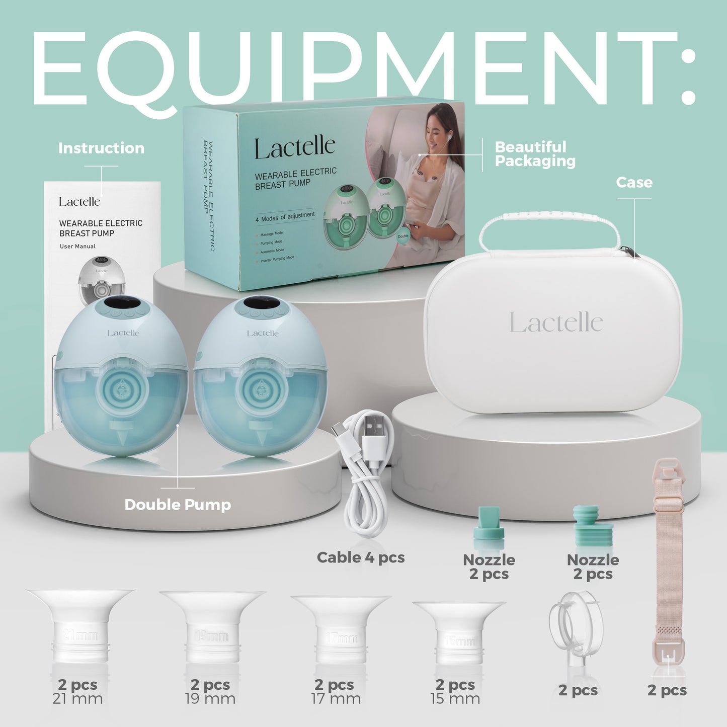 Lactelle Wearable Breast Pump Blue